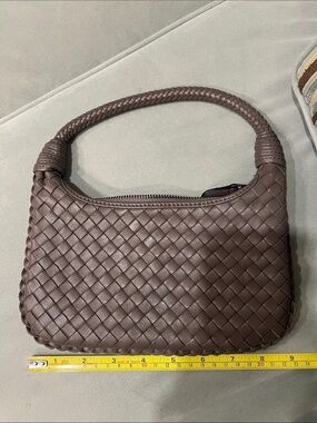 leather woven purse pre loved
